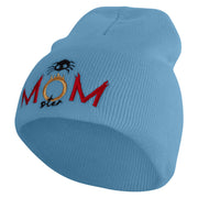 Made in USA Momster Embroidered 8 Inch Short Beanie - Carolina-Blue OSFM