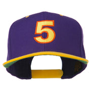 Arial Number 5 Embroidered Classic Two Tone Cap