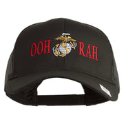 Ooh Rah Embroidered Solid Cotton Twill Mesh Prostyle Cap - Charcoal OSFM