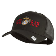 Ooh Rah Embroidered Solid Cotton Twill Mesh Prostyle Cap - Charcoal OSFM