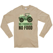 No Farmers No Food Graphic Long Sleeve Crewneck Tee