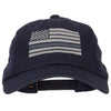 Thin Grey Line American Flag Embroidered Unstructured Cotton Washed Cap