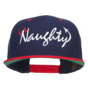 Naughty Devil Embroidered Two Tone Snapback