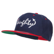 Naughty Devil Embroidered Two Tone Snapback