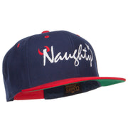 Naughty Devil Embroidered Two Tone Snapback