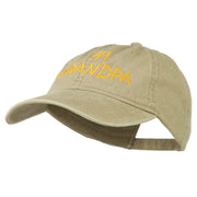 Number 1 Grandpa Letters Embroidered Washed Cotton Cap