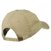 Number 1 Grandpa Letters Embroidered Washed Cotton Cap