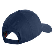 Retired US Marine Corps Embroidered Solid Cotton Twill Low Profile Cap - Navy OSFM