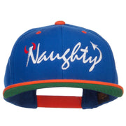 Naughty Devil Embroidered Two Tone Snapback