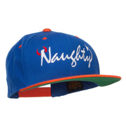 Naughty Devil Embroidered Two Tone Snapback