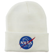 NASA Insignia Embroidered Long Beanie