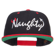 Naughty Devil Embroidered Two Tone Snapback