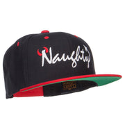 Naughty Devil Embroidered Two Tone Snapback