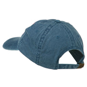 Navy Grandpa Embroidered Washed Cotton Cap