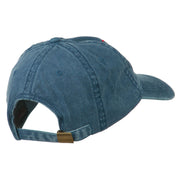 Navy Grandpa Embroidered Washed Cotton Cap