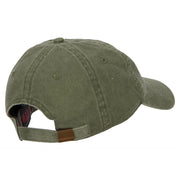 Navy Grandpa Embroidered Washed Cotton Cap