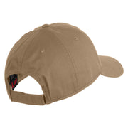 Retired US Marine Corps Embroidered Solid Cotton Twill Low Profile Cap - Khaki OSFM