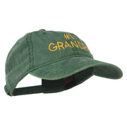 Number 1 Grandpa Letters Embroidered Washed Cotton Cap