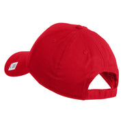Retired US Marine Corps Embroidered Solid Cotton Twill Low Profile Cap - Red OSFM