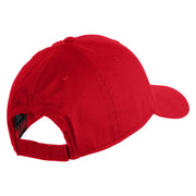 Retired US Marine Corps Embroidered Solid Cotton Twill Low Profile Cap - Red OSFM