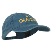 Number 1 Grandpa Letters Embroidered Washed Cotton Cap