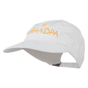 Number 1 Grandpa Letters Embroidered Washed Cotton Cap