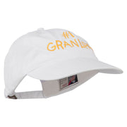 Number 1 Grandpa Letters Embroidered Washed Cotton Cap