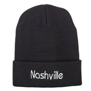 Nashville Embroidered Knitted Long Beanie