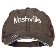 Nashville Embroidered Low Profile Cotton Mesh Cap