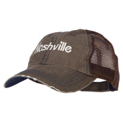 Nashville Embroidered Low Profile Cotton Mesh Cap