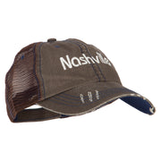 Nashville Embroidered Low Profile Cotton Mesh Cap