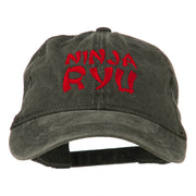 Halloween Ninja RYU Embroidered Washed Cap