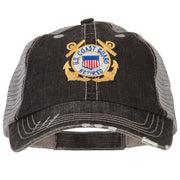 US Coast Guard Anchors Retired Embroidered Low Profile Cotton Mesh Cap