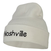 Nashville Embroidered Knitted Long Beanie