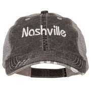 Nashville Embroidered Low Profile Cotton Mesh Cap