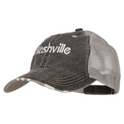 Nashville Embroidered Low Profile Cotton Mesh Cap