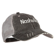 Nashville Embroidered Low Profile Cotton Mesh Cap