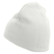 Sagittatius Astrology Embroidered 8 Inch Short Beanie - White OSFM