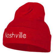 Nashville Embroidered Knitted Long Beanie