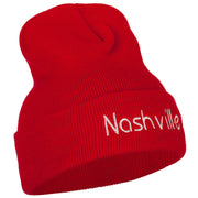 Nashville Embroidered Knitted Long Beanie