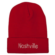 Nashville Embroidered Knitted Long Beanie