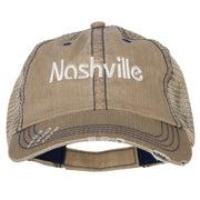 Nashville Embroidered Low Profile Cotton Mesh Cap