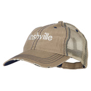 Nashville Embroidered Low Profile Cotton Mesh Cap