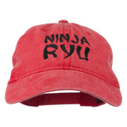 Halloween Ninja RYU Embroidered Washed Cap