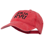 Halloween Ninja RYU Embroidered Washed Cap