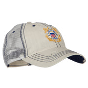 US Coast Guard Anchors Retired Embroidered Low Profile Cotton Mesh Cap