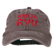 Halloween Ninja RYU Embroidered Washed Cap