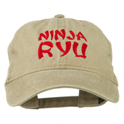 Halloween Ninja RYU Embroidered Washed Cap