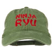 Halloween Ninja RYU Embroidered Washed Cap