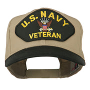 US Navy Veteran Military Patched Two Tone High Cap